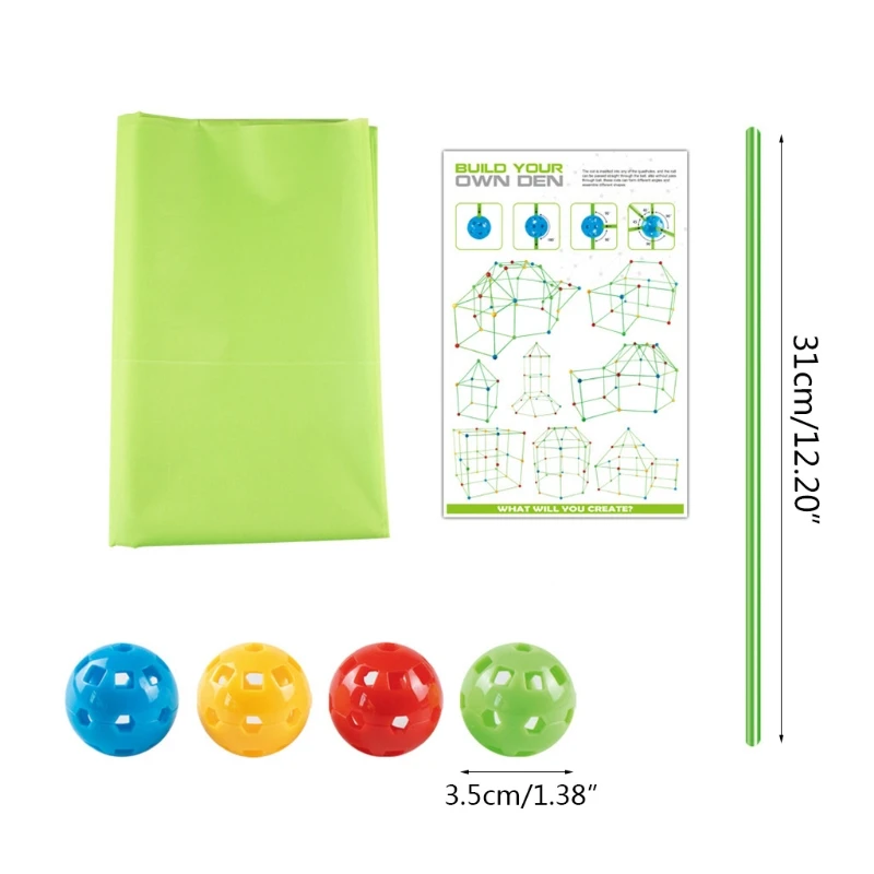 

DIY Building Castles Tunnels Play Tent Rocket Tower Indoor Outdoor Toys Construction Fort Toys for Kids Builder Gifts