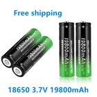 Литий-ионный аккумулятор 18650, 3,7 в, 19800 мА  ч, перезаряжаемый литиевый аккумулятор для фонарика, налобного фонаря, электронной игрушки, Прямая поставка