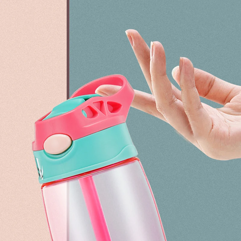 

Детская чашка для воды, креативные Мультяшные детские чашки для кормления с соломинкой, герметичные бутылки для воды, портативные детские ч...