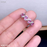 kjjeaxcmy fine jewelry natural pink sapphire 925 sterling silver new women ring support test luxury