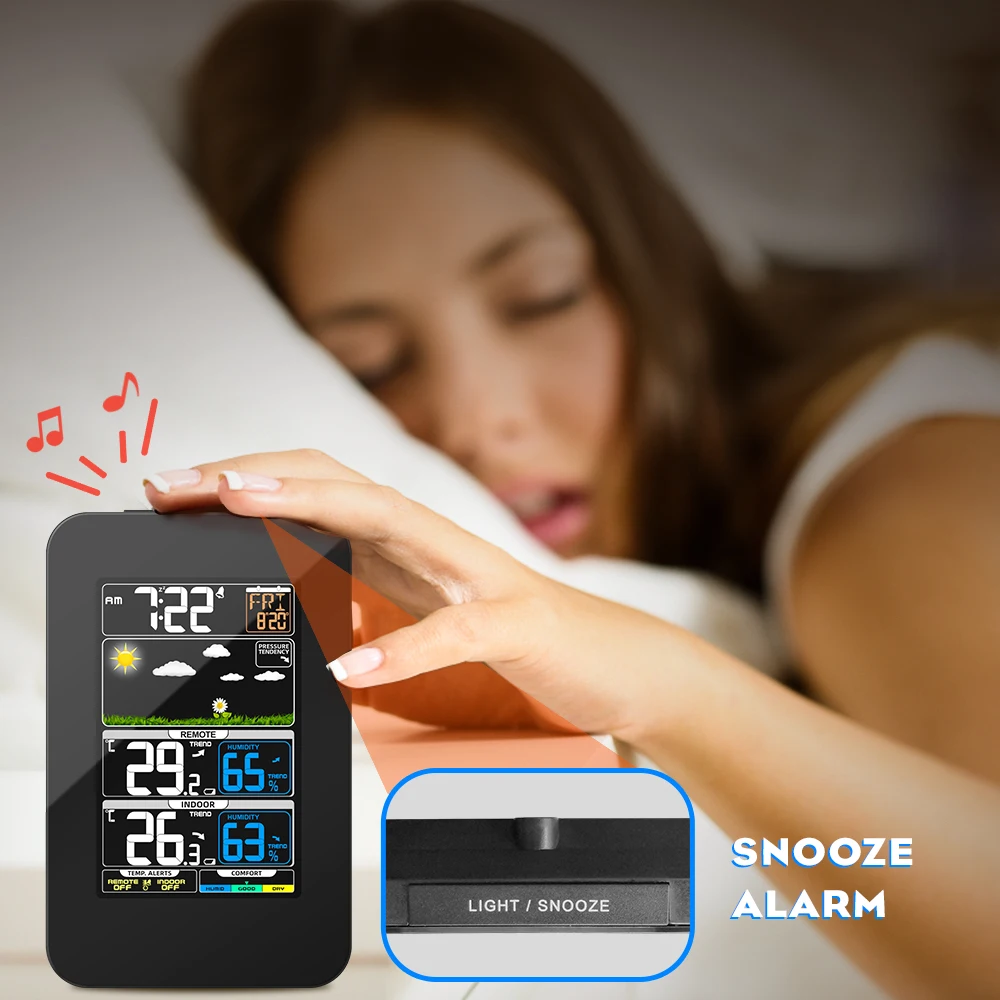 Беспроводная метеостанция Protmex C36N цифровая метеокамера Крытый Открытый