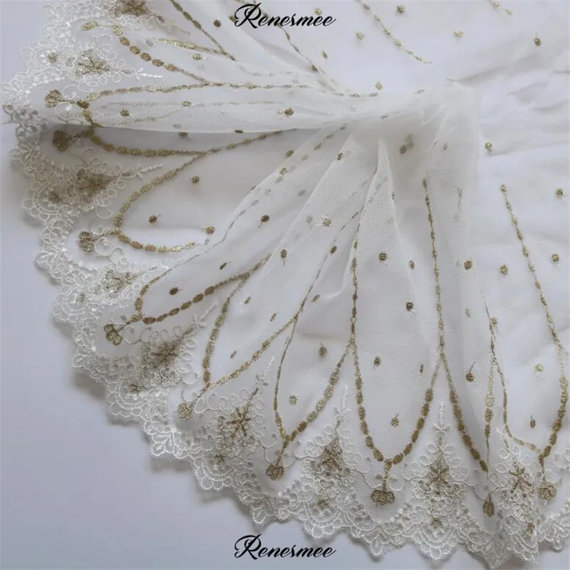 Мягкая фатиновая сетка цвета слоновой кости 1 ярд золотистая черная ткань с