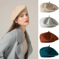 cygjfc woman japanese style winter wool knitted beret women vintage beanies hats fashion headwear caps skullcap ornaments gorros