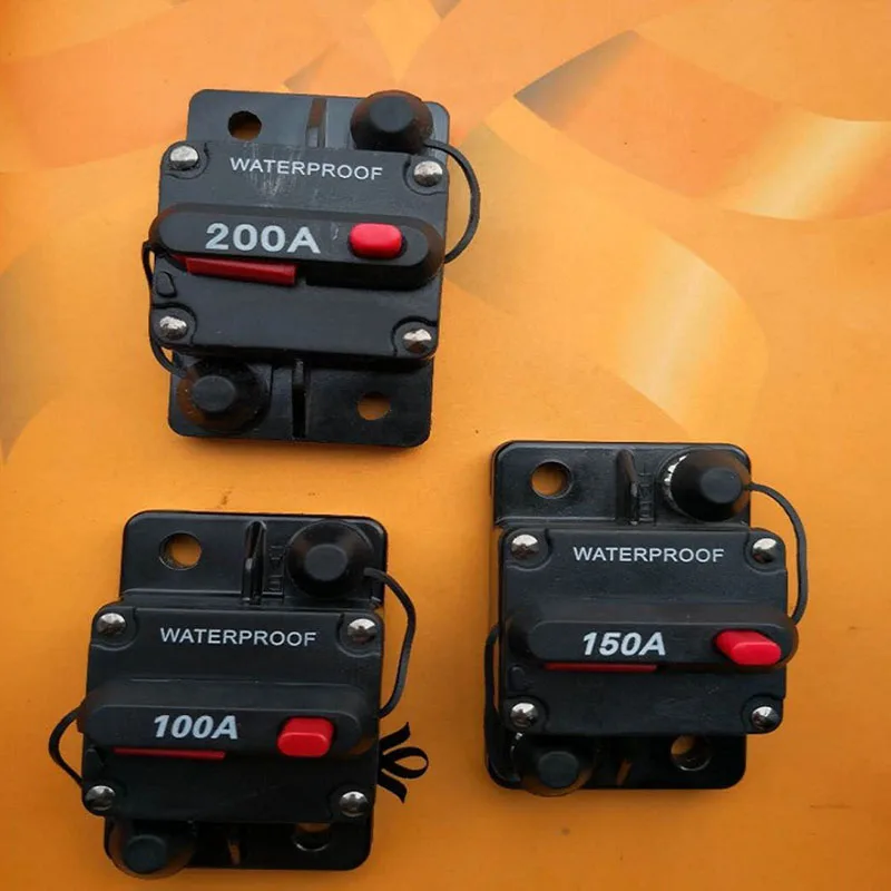 12V-24V DC 30A 40A 50A 60A 70A 80A 100A 150A 200A водонепроницаемый выключатель предохранитель сброса