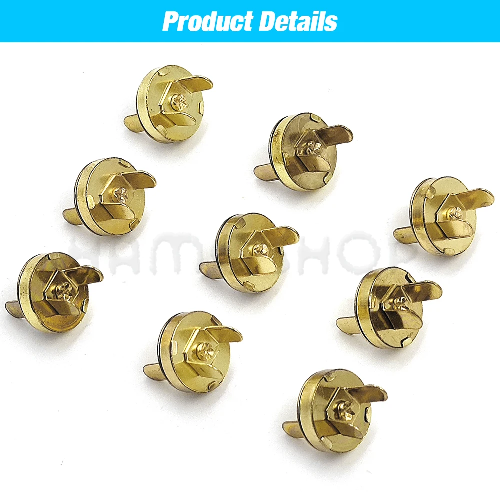 10sets/lot Magnetic Snap Fasteners Clasps Buttons Handbag Purse Wallet Craft Bags Parts Accessories Adsorption Buckle 14mm 18mm | Дом и сад