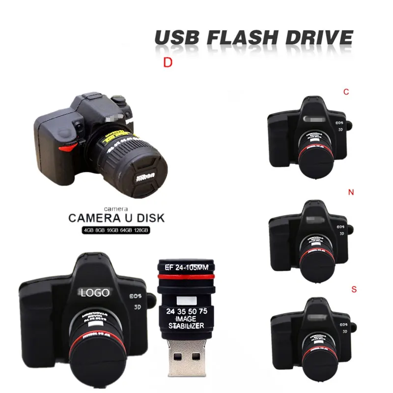 Usb флеш-накопитель 8 ГБ, мультипликационная камера, USB 2,0, 32 ГБ, 64 ГБ, флеш-накопитель, 128 ГБ, флеш-карта памяти, 4 Гб, флешка, 16 ГБ, u-диск