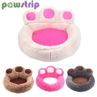pet dog cat warm bed winter plush soft beds for dogs pet nest cute paw shape kennel for cat puppy sofa beds dogs accessories