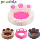 Теплая кровать для собак и кошек, зимняя плюшевая мягкая кровать для собак, гнездо для домашних животных, милая форма лапы, Конура для кошек, щенков, диван-кровати, аксессуары для собак