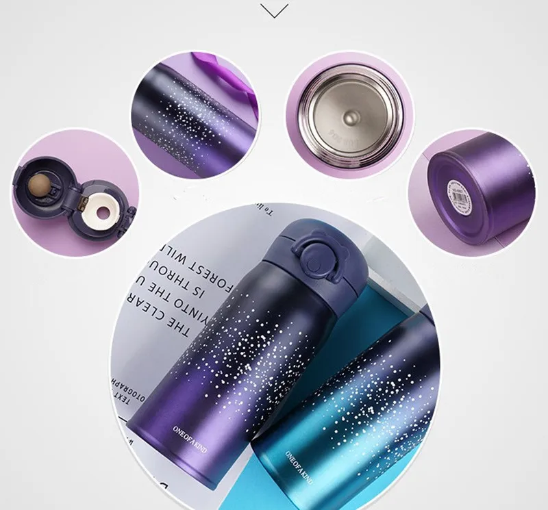 Двухслойные термосы из нержавеющей стали вакуумные фляжки 500 мл в новом дизайне