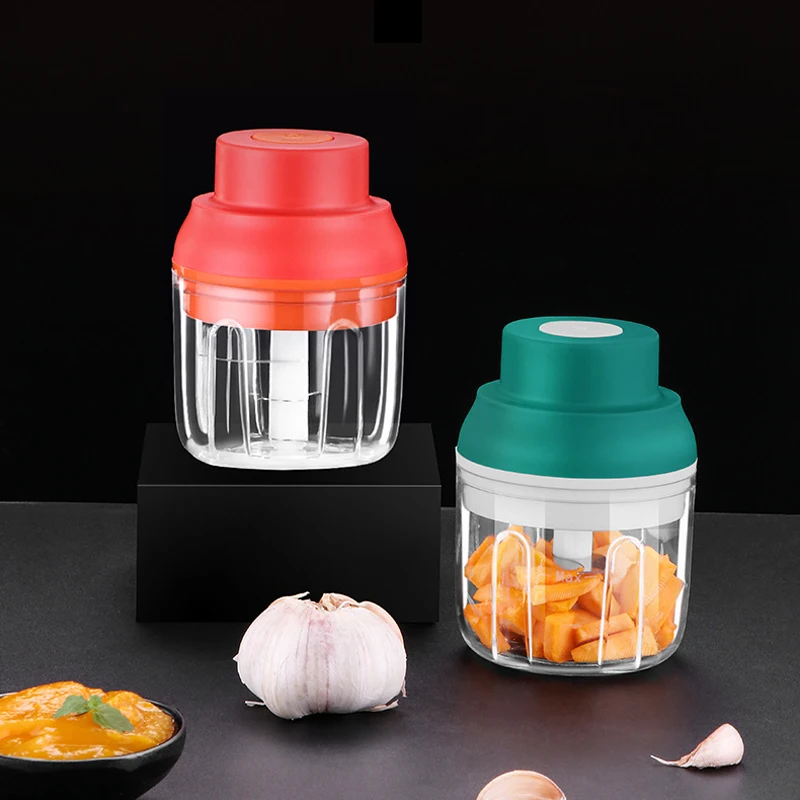

Multi-function Mini Meat Grinder USB Electric Garlic Masher Press Mincer Vegetable Chili Food Chopper Kitchen Tools 100/250ml