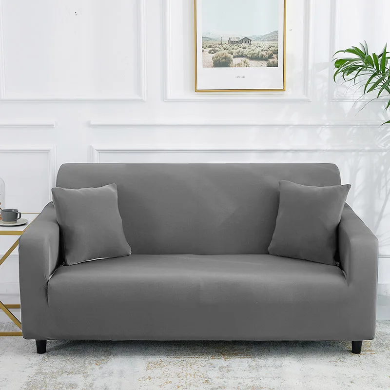 Однотонный эластичный чехол для дивана эластичные чехлы мебели универсальные