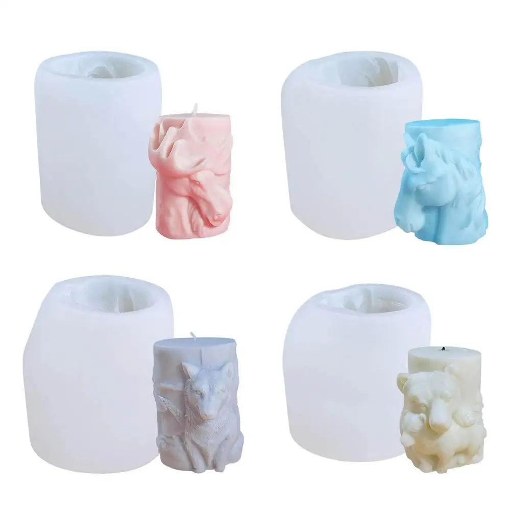 

New 3D Animal Fondant Chocolate Silicone Mold DIY Candle Making Tool Resin Ice Cream, Mousse, Cakes Handicrafts Sculpture Molds