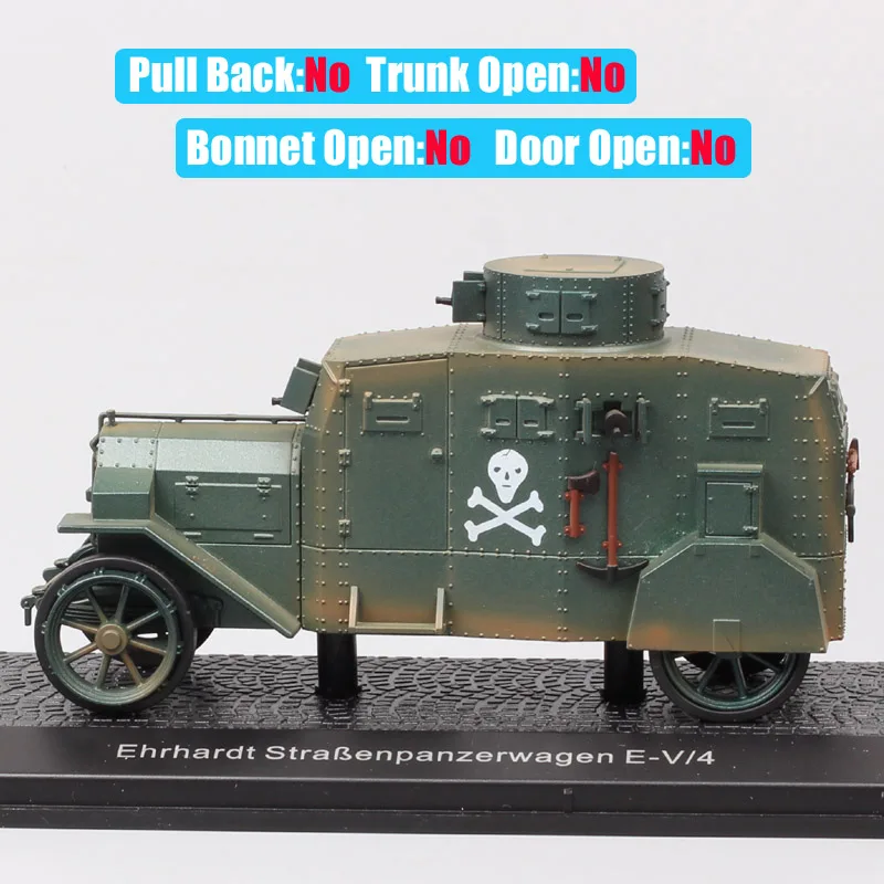 1:43 серии Atlas немецкие военные E-V/4 Ehrhardt БРОНИРОВАННЫЕ АВТОМОБИЛИ, грузовики танковые Diecasts и игрушечные машинки масштабные модели автомобиля Миниатюрные
