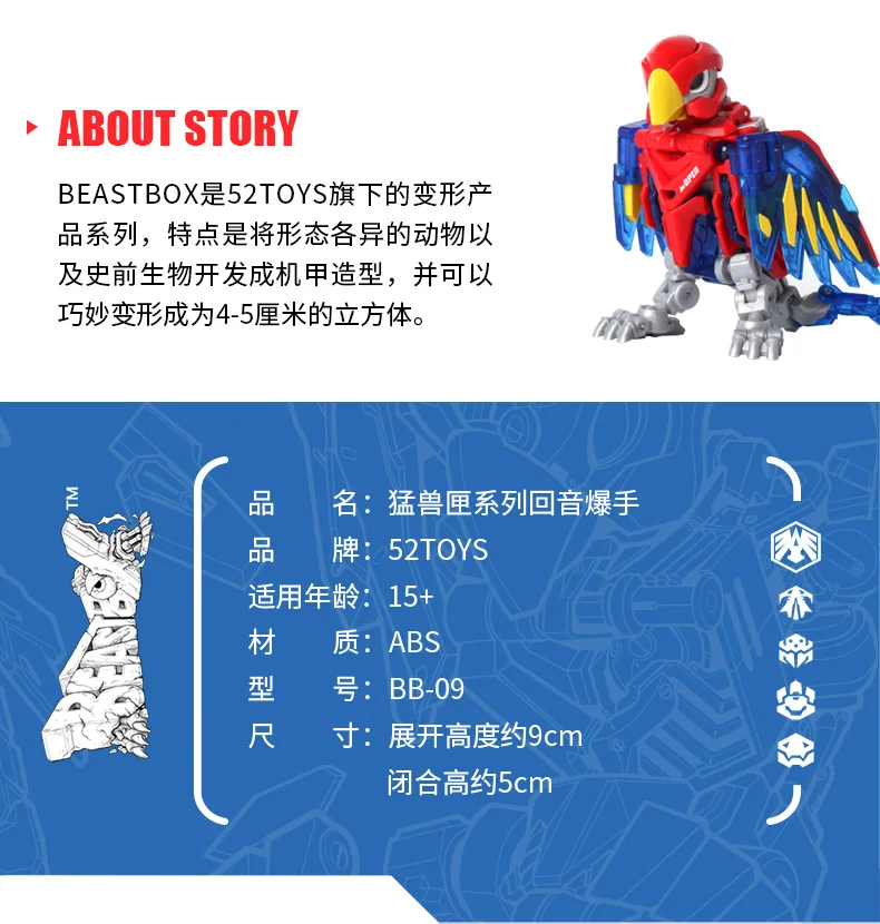 [] Серия коробка попугай деформация лопнет рука beastbox Beast Echo украшение мобильная модель