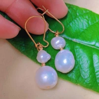 fashion natural white baroque fresh water pearl earring ear stud easter classic new year gift accessories wedding carnival