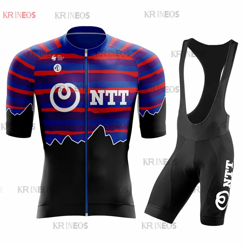 

2021 new NTT pro Jersey Bib Shorts Set Mountain Bike Set Bike Tights Triathlon cycling clothing bike uniform Ropa Ciclismo