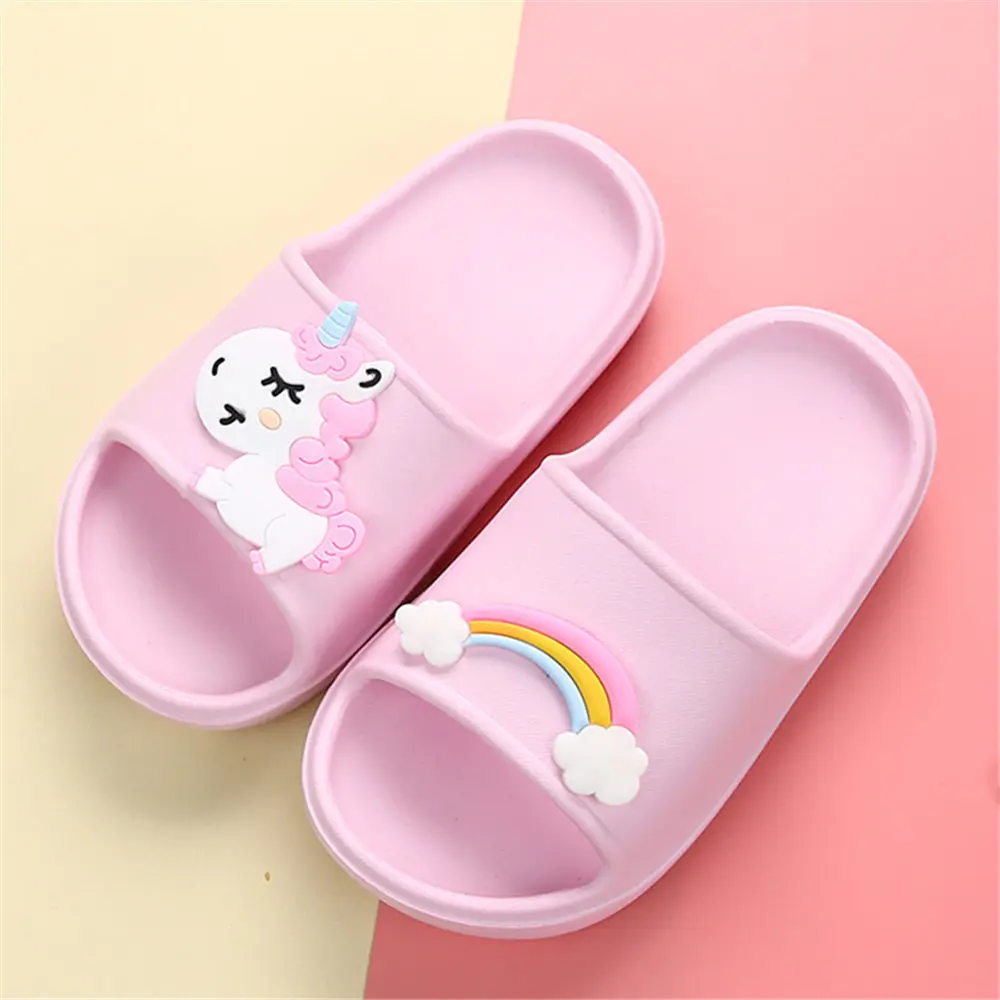 

Kids Unicorn Summer Slippers Rainbow Cartoon Girls Outdoor Slippers Boys Clog Flip Flop Children Beach Slippers