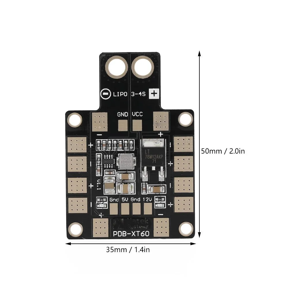 Matek Systems PDB XT60 W/BEC 5V 12V 2oz Медь для р/у вертолет Квадрокоптер Y1017|Детали и аксессуары| |
