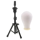 24 ''бежевый пробки холст блок Манекен головы для парик + сверхмощный штатив-Трипод