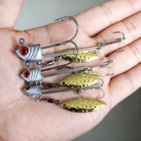 7g10g17g eye jig head with spoon artificial bait lead jig hook for soft lure fishing accessories strong attraction for fish