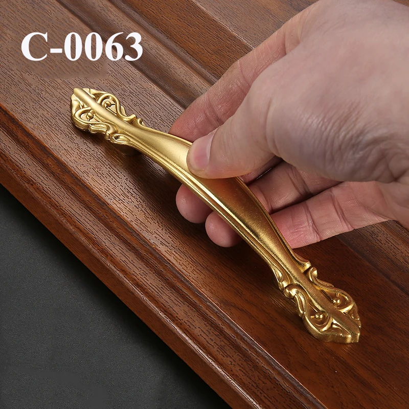 Высококачественные китайские антикварные латунные золотые ручки в европейском
