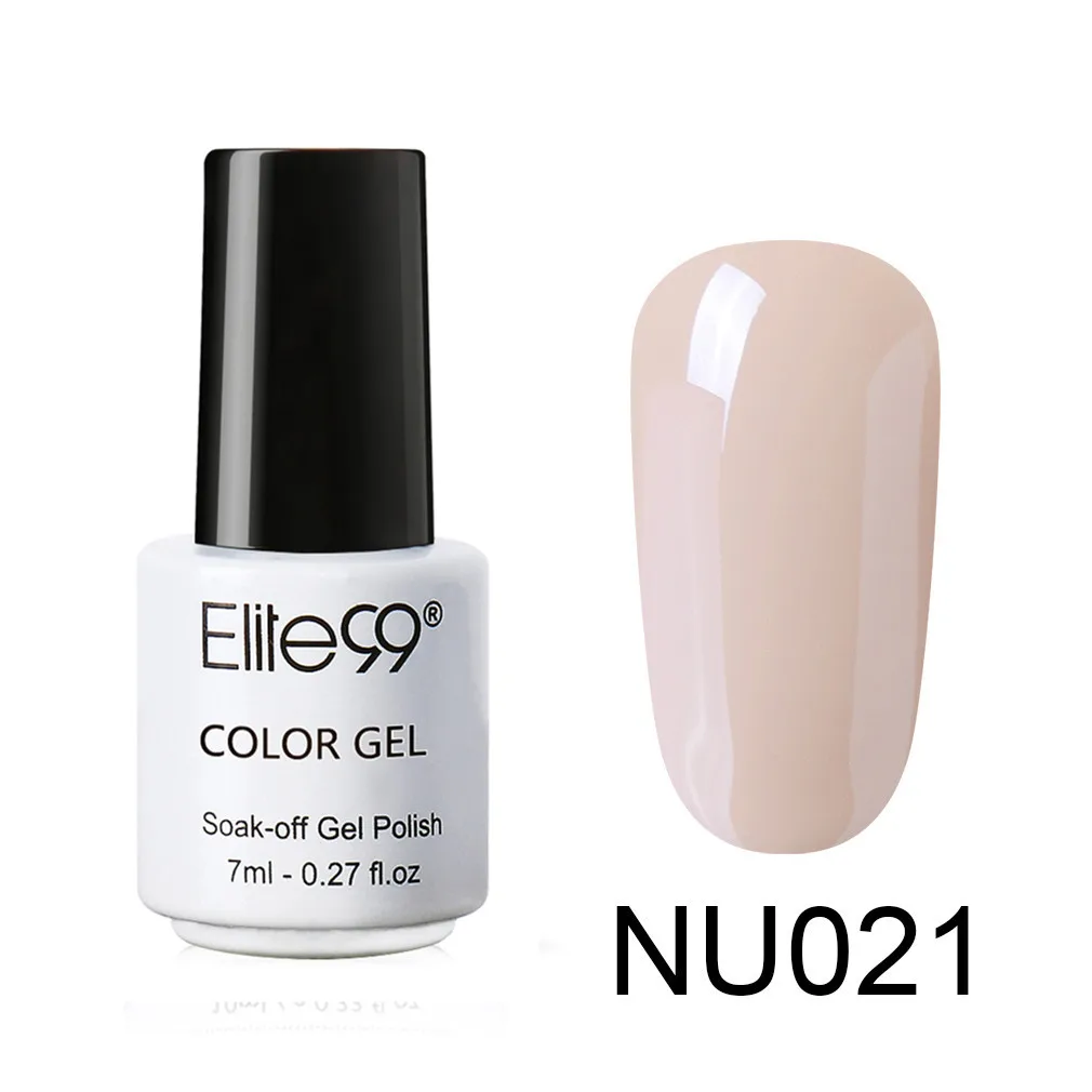 7ml NU021 Elite99 телесный Цветной Гель-лак Полупостоянный Vernis праймер верхнее покрытие УФ светодиодный гель лак удаляющийся замачиванием ногти "сделай сам" Маникюр гель лак - Цвет: 7ml NU021