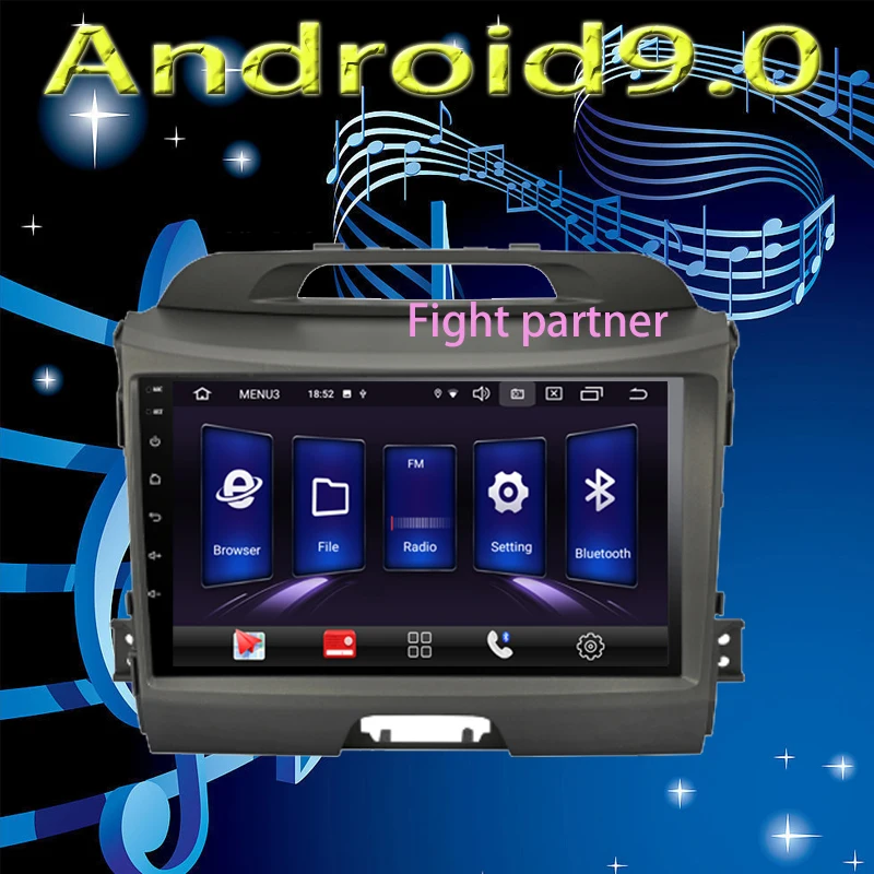 2.5D + ips Android 9 0 автомобильный Радио мультимедийный плеер gps навигатор для KIA Sportage