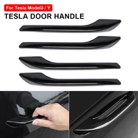 car styling for tesla model 3 y door handle cover protector sticker model y 2021 anti scratch protector car accessories 4pcsset