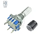 Поворотный кодовый переключатель, 5 В, EC11, цифровой потенциометр, 360 градусов, с ручкой, 7 контактов, диаметр вала 6 мм * 20 мм для Arduino, 1 комплект