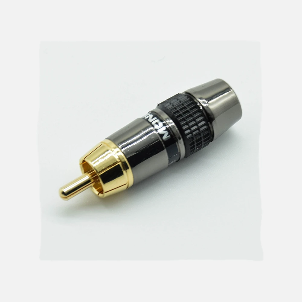 2 шт./1 пара красные черные RCA позолоченные чистая Медь цинковый сплав Монстр