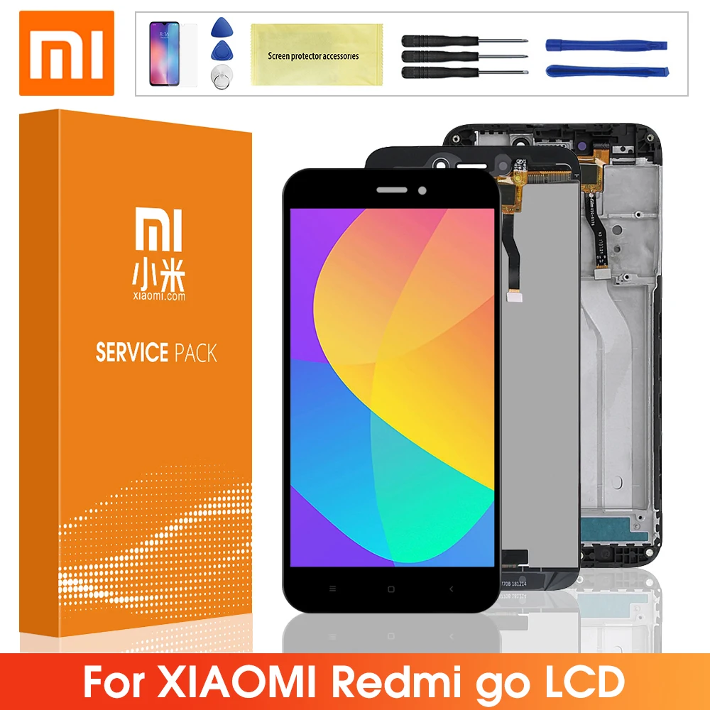 Оригинальный ЖК дисплей 5 0 дюйма для Xiaomi Redmi Go экран с рамкой и сенсорной панелью