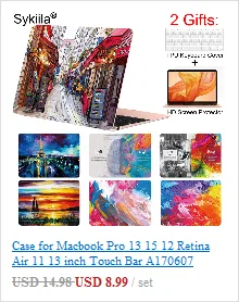 Чехол Sykiila для Macbook Air 11 13 Pro 12 13 15 чехол картина маслом оболочка A1706 A1707 A1989 Сенсорная панель Гог мрамор