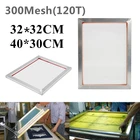 32x3 2 см30x40 см 300 м алюминиевая рама для трафаретной печати с 120T полиэфирной трафаретной печатью, сетчатая ткань, ручная работа, сделай сам, детали инструмента