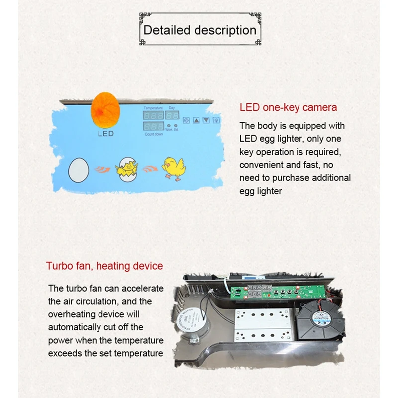 Инкубатор для яиц автоматический Брудер 4-35 куриных и перепелов на ферме