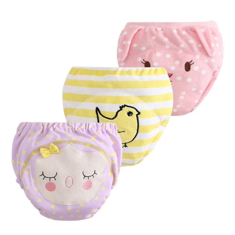 Хлопковое нижнее белье для малышей тренировочные штаны туалета тканевые