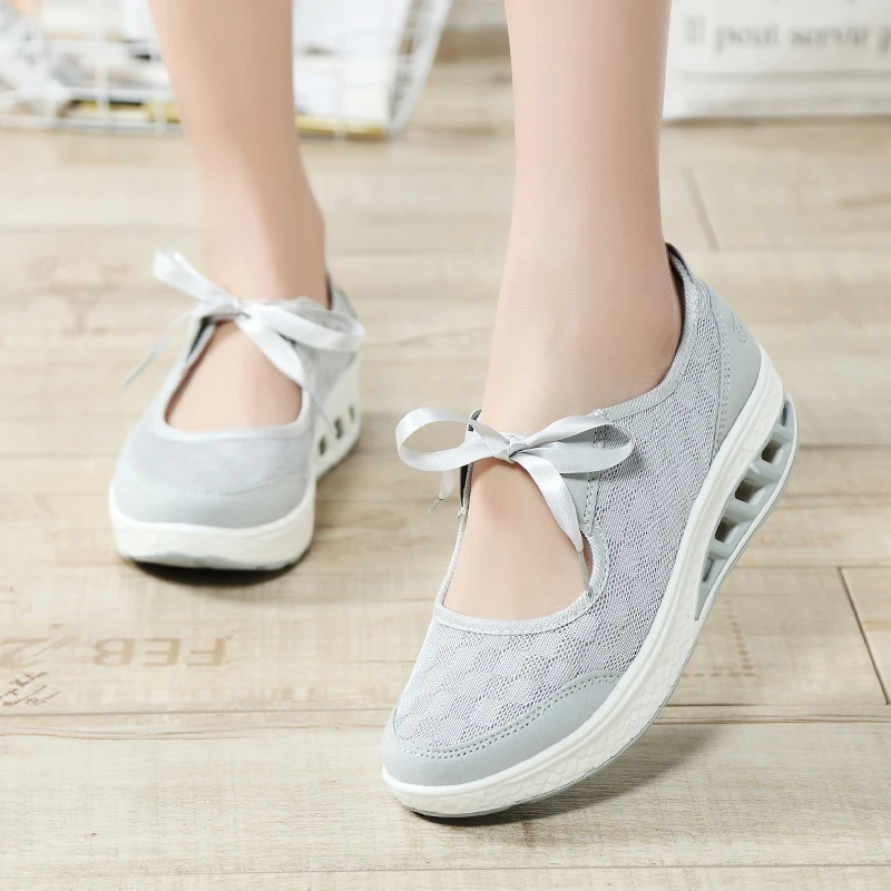 

Женские туфли на платформе, светильник кие дышащие удобные туфли на танкетке, повседневная обувь для весны и лета, 2021