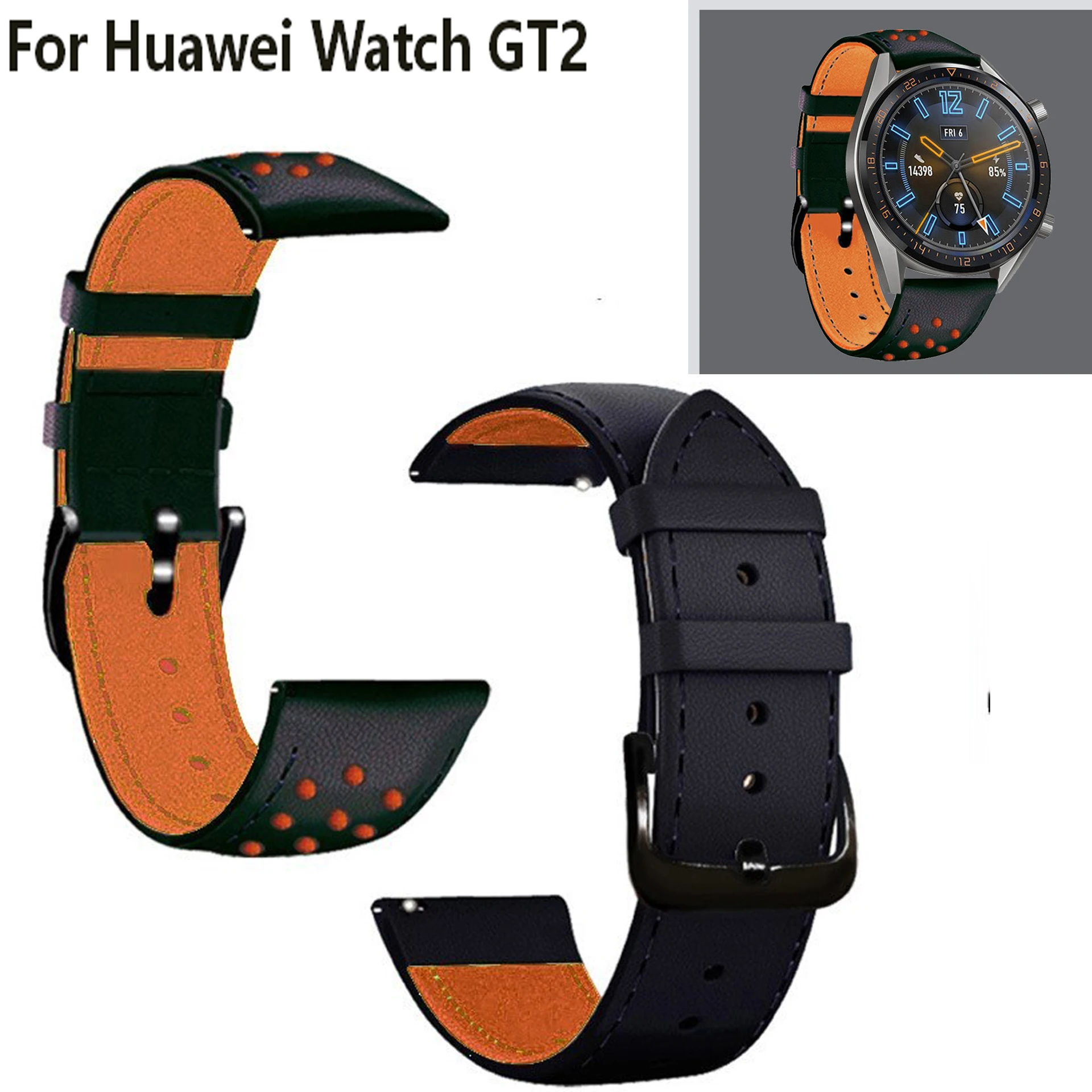 Кожаный ремешок для Samsung Gear S3 Galaxy Active Watch 46 мм быстросъемный браслет наручных