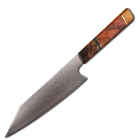 67layers japanese damascus steel stabilized wooden handle chef sliced fruit collection 6 5 inch knife