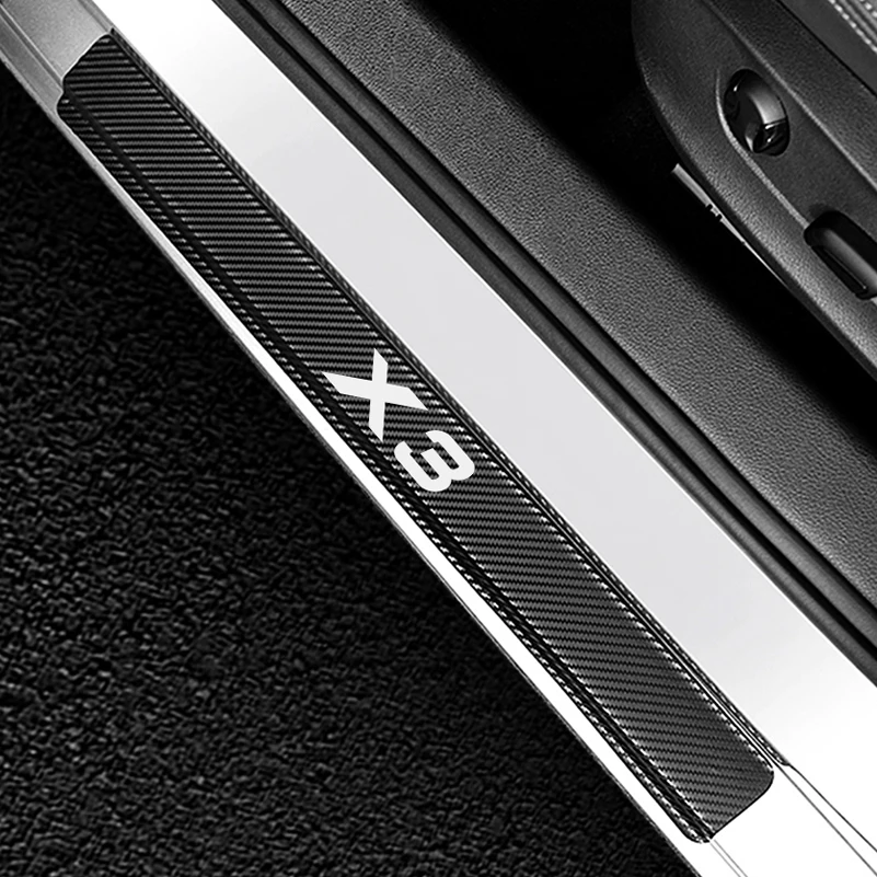 4pcs Carbon Fiber Door Sill Guards Cover Sticker for BMW X3 E83 F25 G01 E34 E36 E60 E90 E46 E39 E70 F10 F20 F30 X5 Accessories | Автомобили
