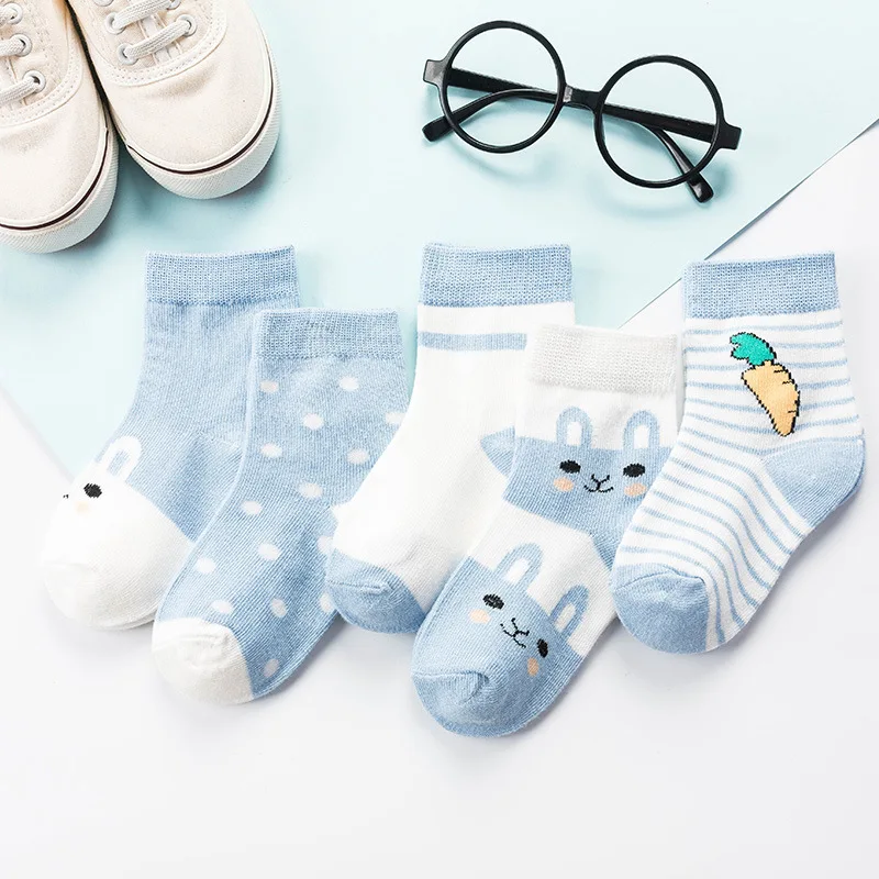 

5pairs/lot NewBorn Baby Socks Thicken Cartoon Comfort Cotton Newborn Socks Kids Boy For 0-8 Years Baby Clothes Accessories