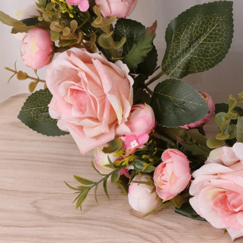 

Artificial Wreaths Peony Flower Garlands Handmade Home Front Door Wedding Decors