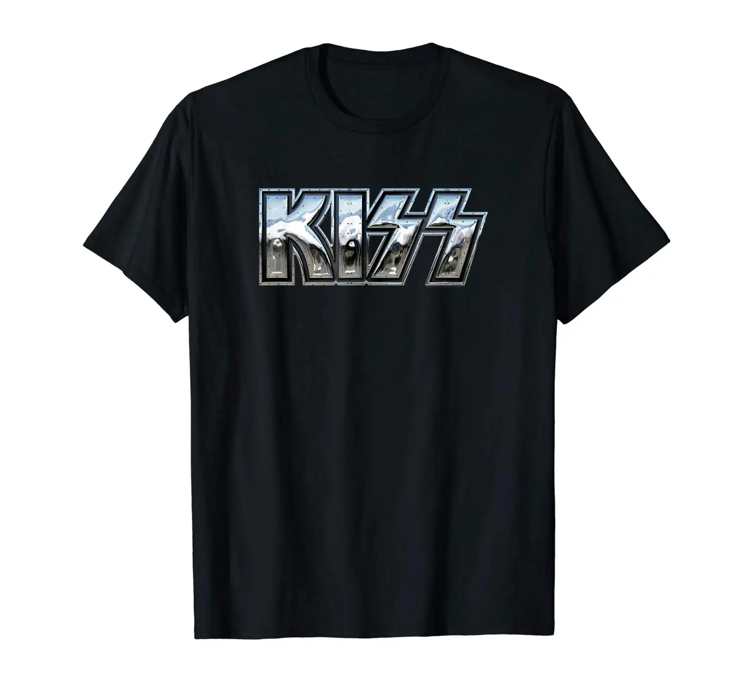 KISS/футболка с логотипом из тяжелого металла Классическая хлопковая Мужская