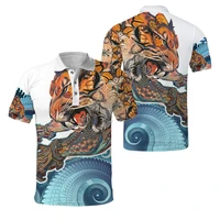 hawaii polo shirt japan mask tattoo 3d all over print polo shirt men for women short sleeve summer t shirt 02