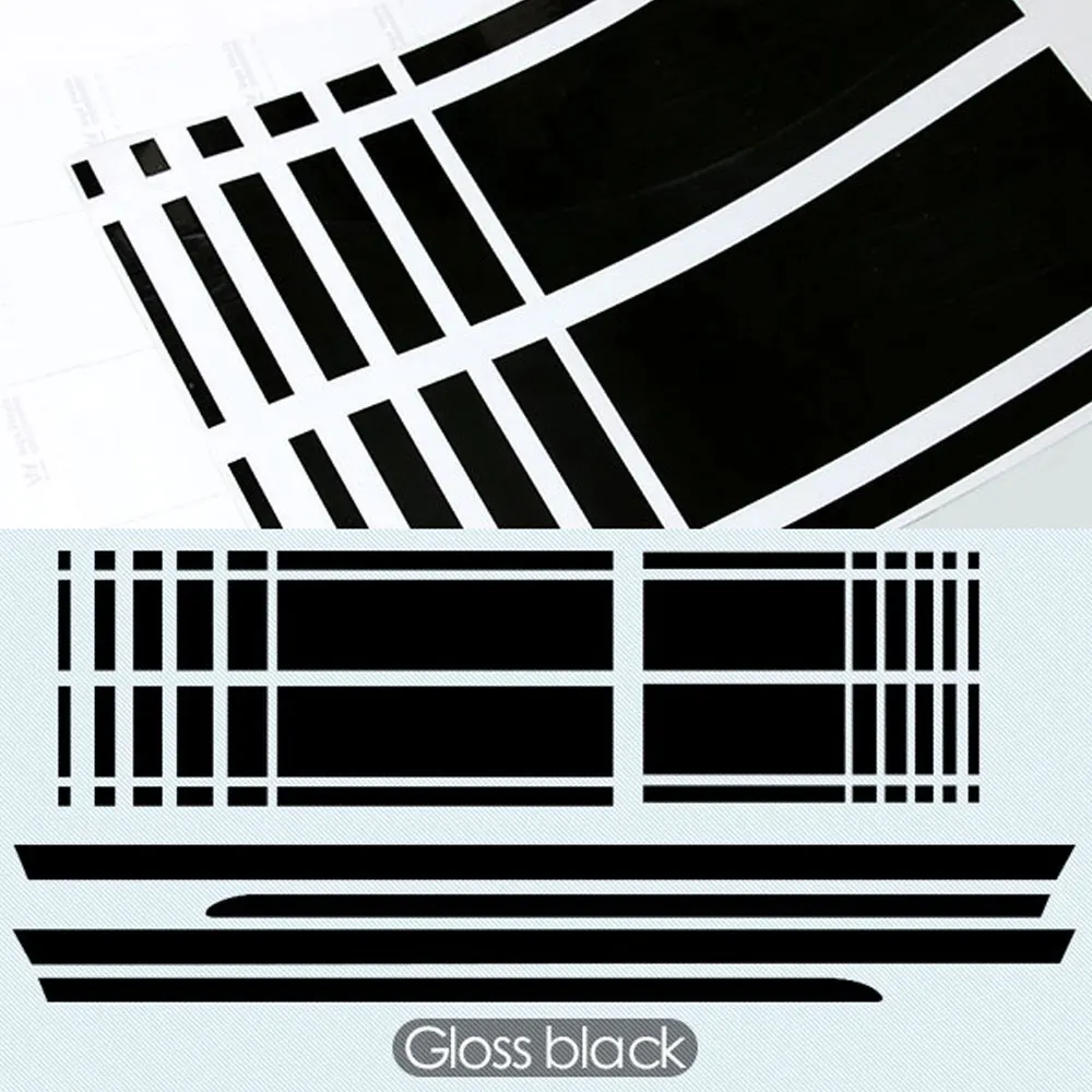 1 компл. Автомобильный капот багажник Задняя боковая юбка гоночный полосатый