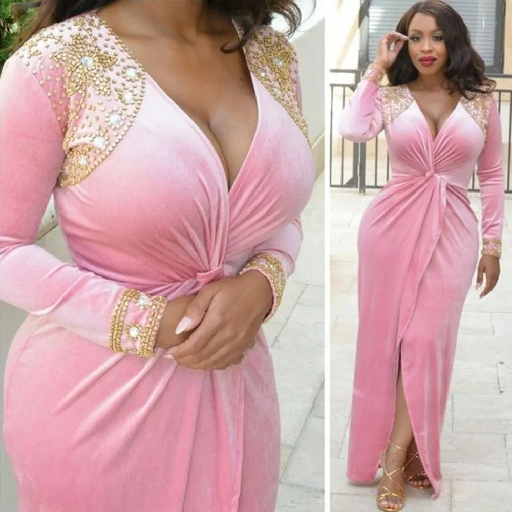 

Evening Prom Dresses 2020 Woman's Party Night Celebrity Cocktail Long Mermaid Dresses Plus Size Dubai Arabic Formal Dress