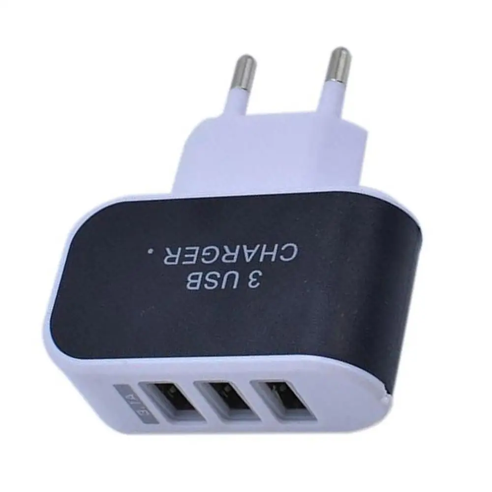 US Plug Зарядное устройство для дома и путешествий с тройным usb-портом, умная зарядная головка - Цвет: US Plug