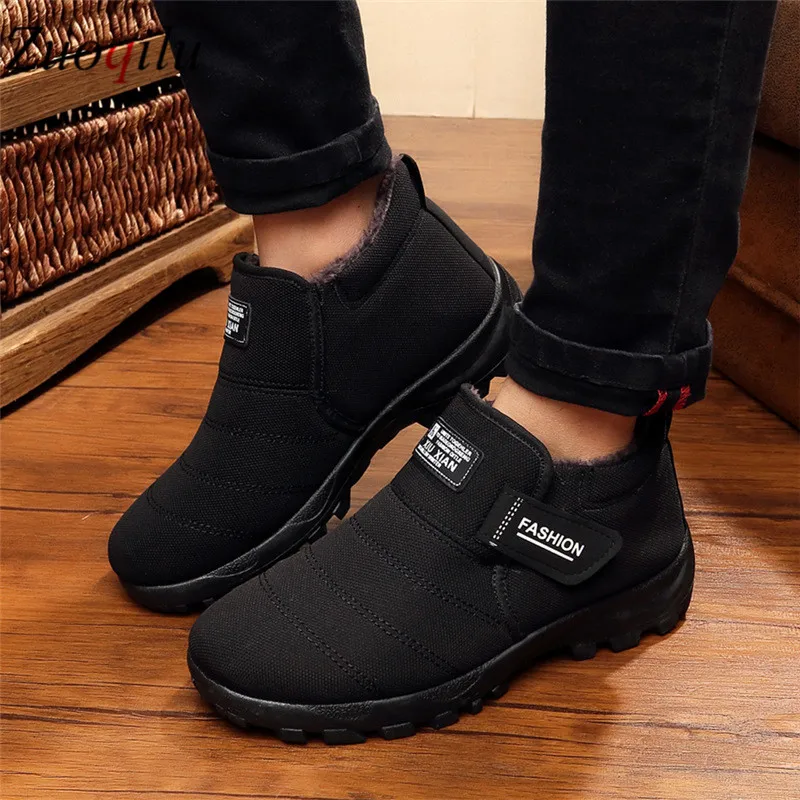 Зимние ботинки для мужчин коллекция 2019 года меховая плюшевая зимняя обувь