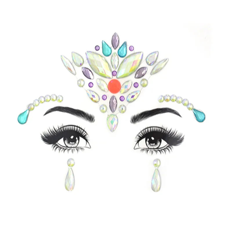 Светящееся украшение для лица Рождество сделай сам бровей искусство тела клей