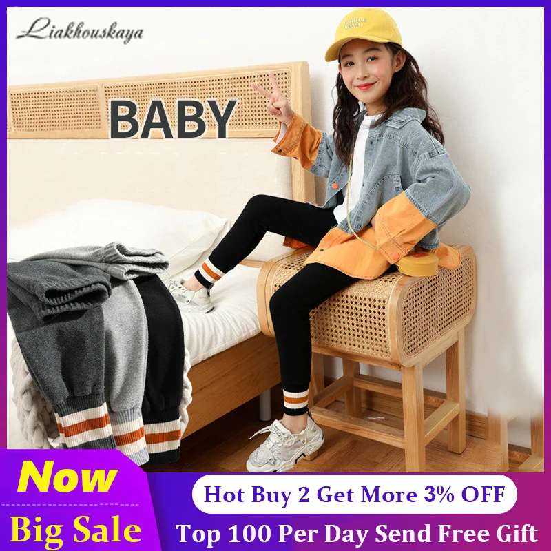 

2020 New Kids Trousers For Girls Thicken Leggings Girls Autumn Winter Plus Velvet Pants Baby Girls Infantil Children'S Clothing