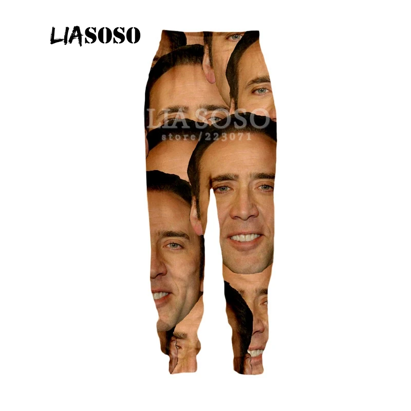 LIASOSO Осенние новые мужские и женские модные брюки с 3D принтом звезда Николя